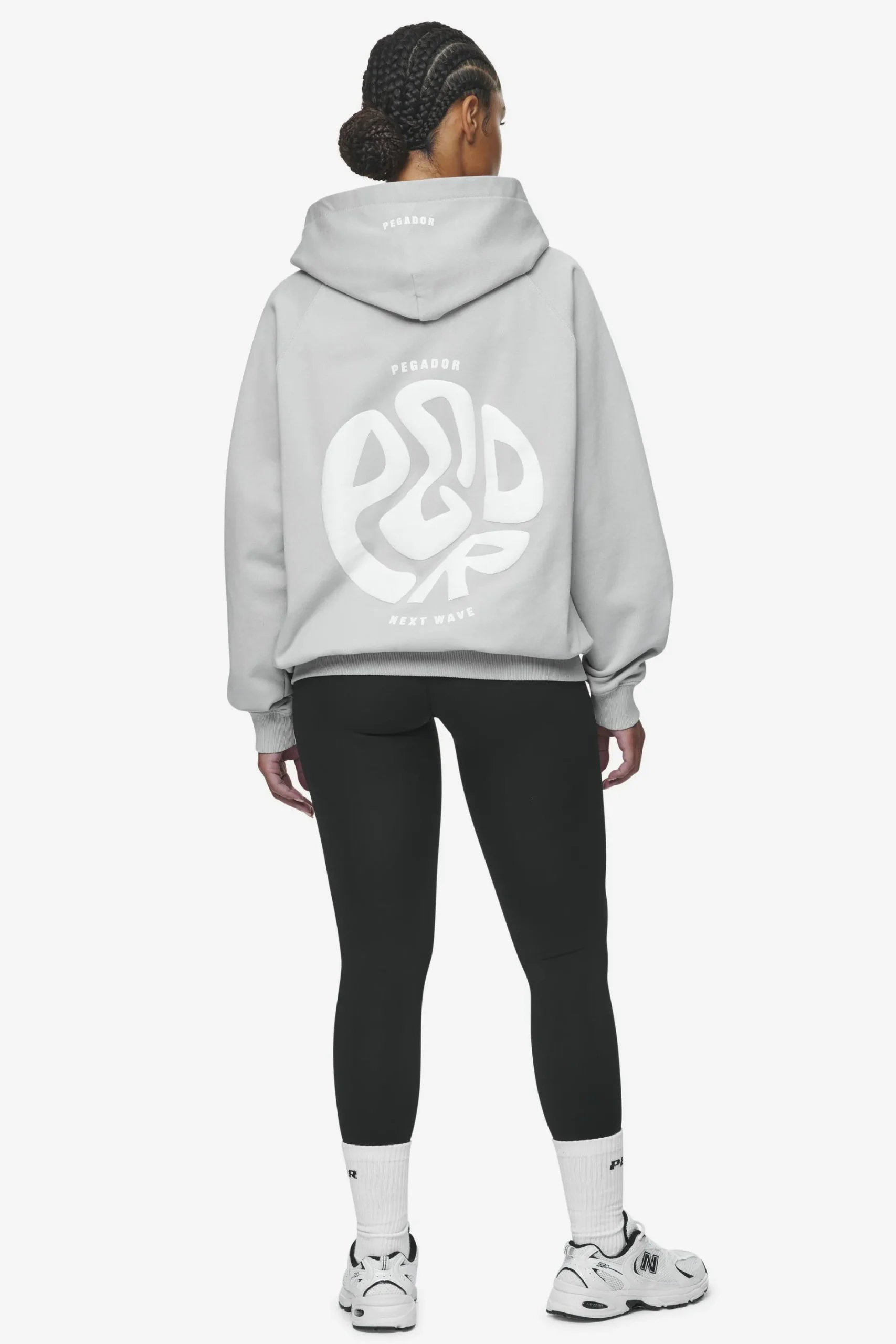 Pegador Gabi Oversized Sweat Jacket Washed Sky Grey