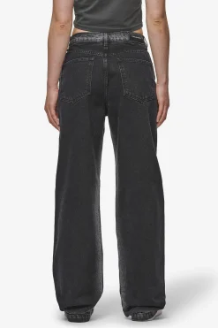 Pegador Gina Sprayed Wide Leg Jeans Washed Black White