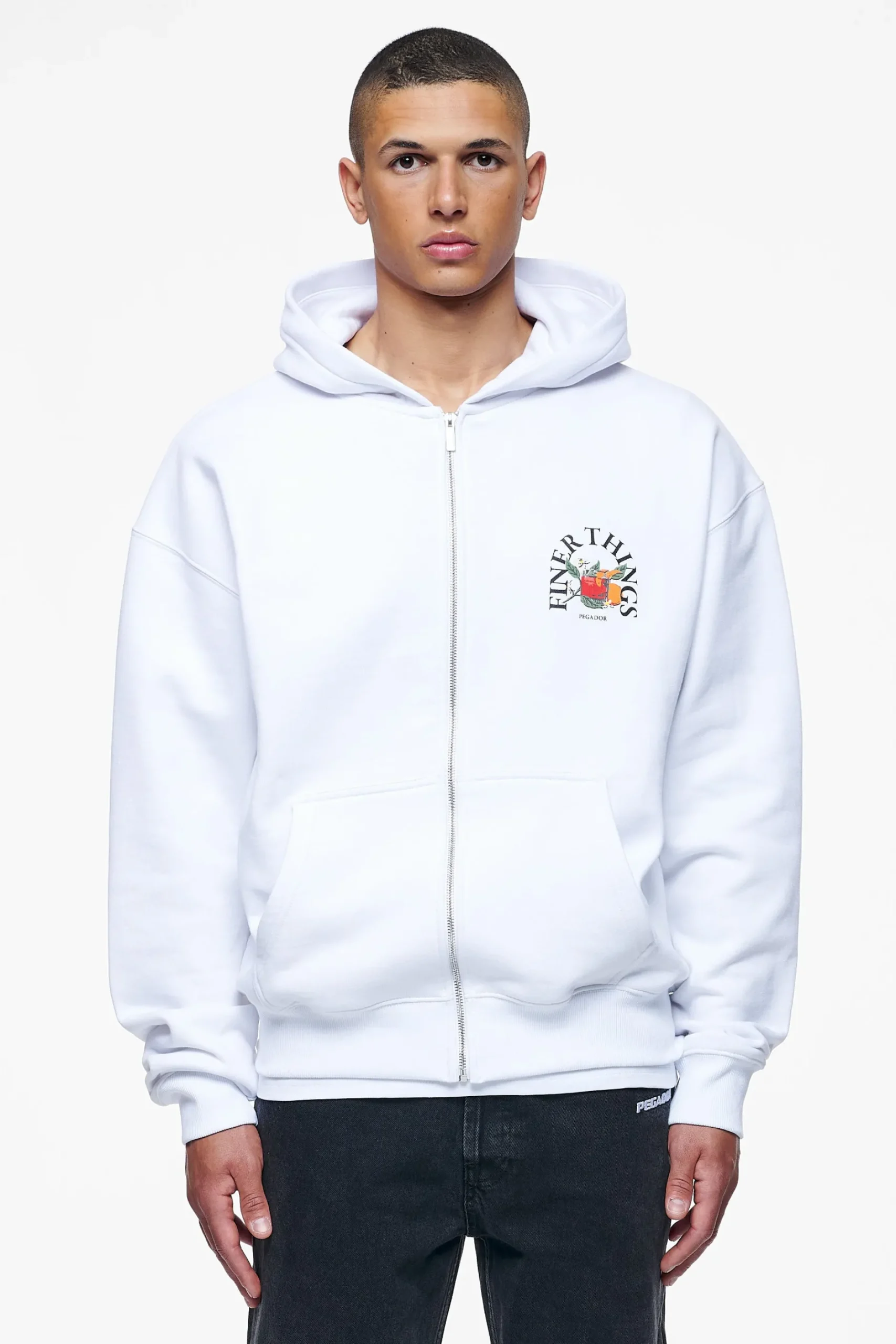 Pegador Goldlight Oversized Sweat Jacket White
