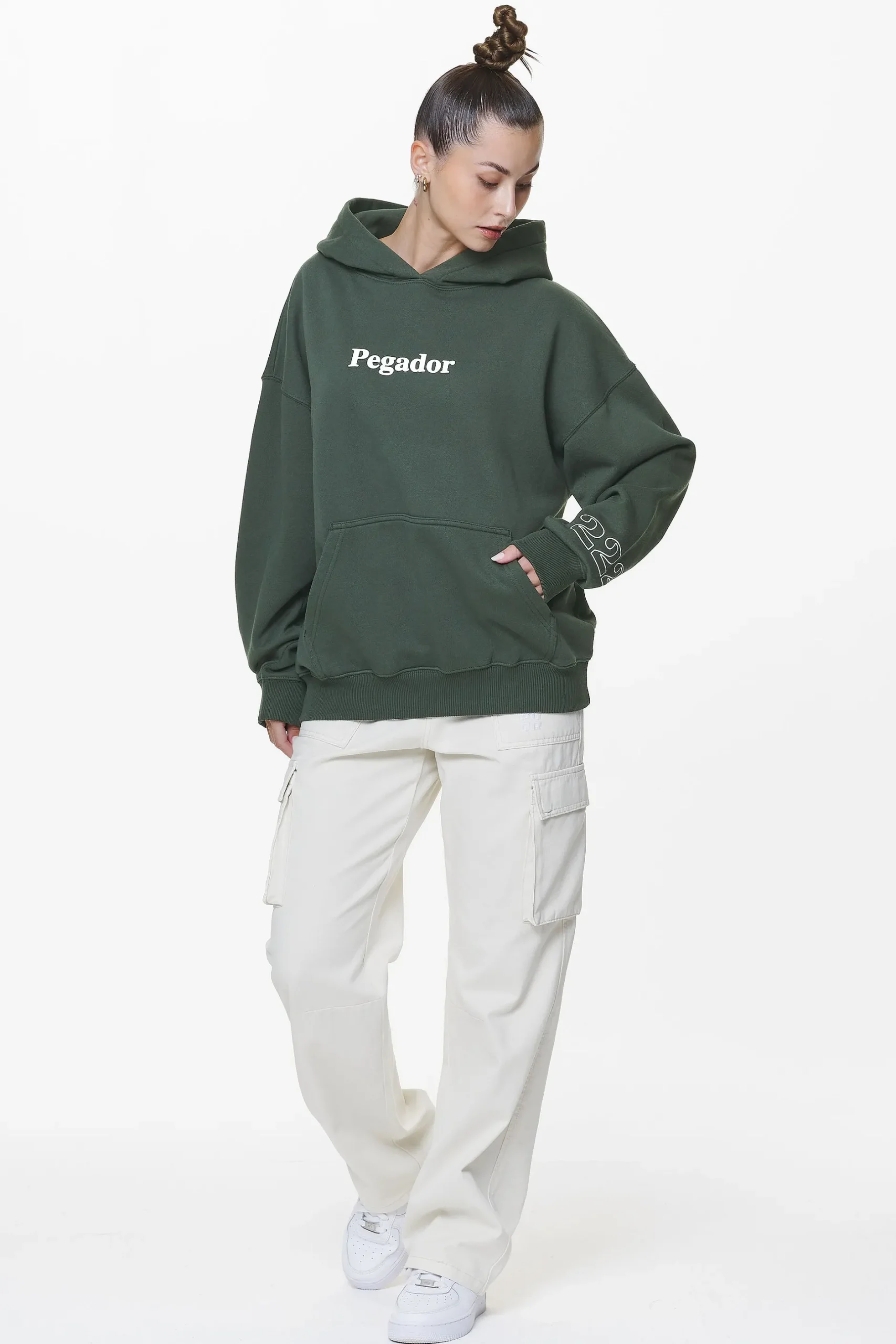 Pegador Habo Oversized Hoodie Washed Sage Green