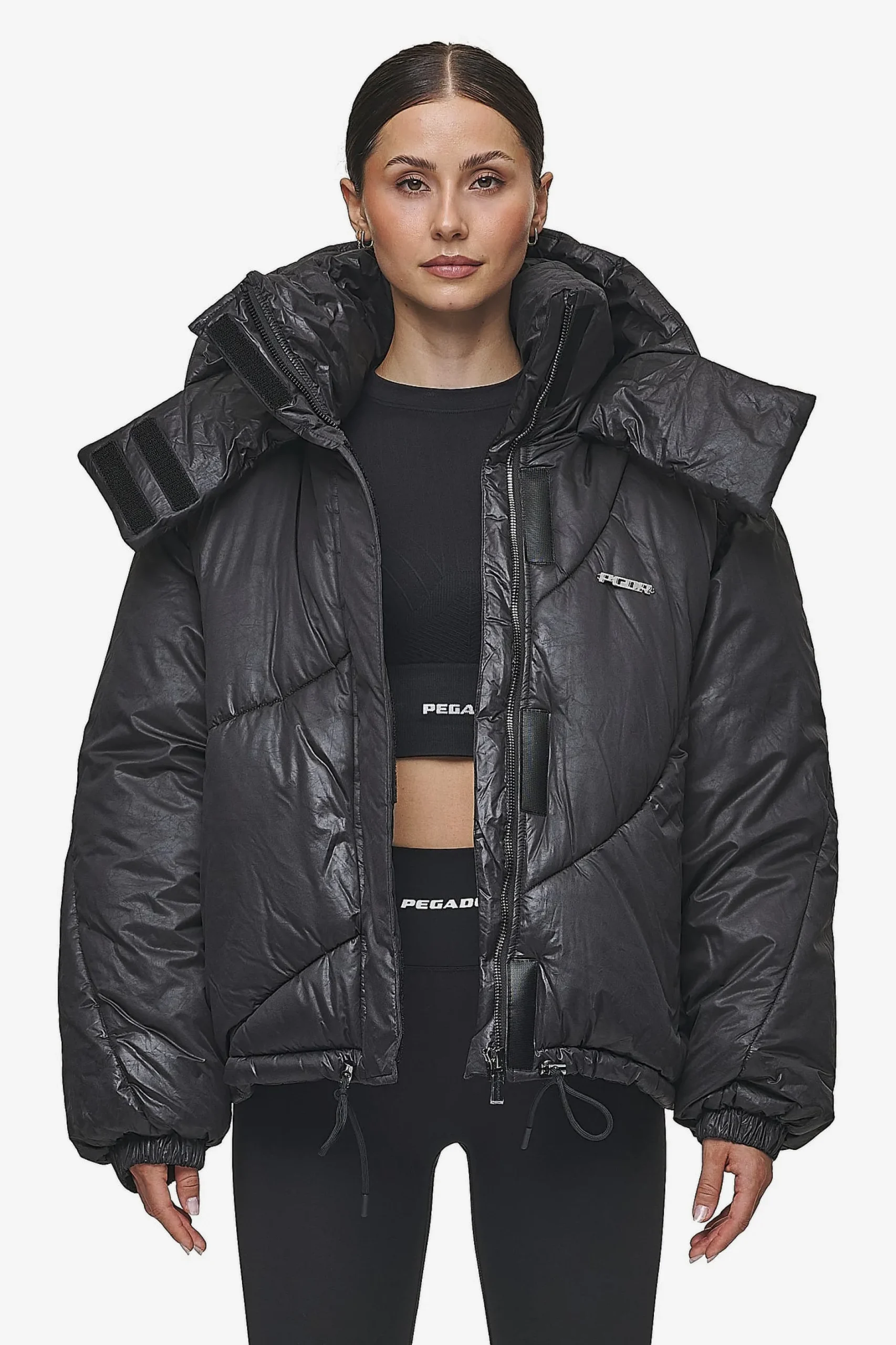 Pegador Hailey Vintage Oversized Puffer Jacket Black