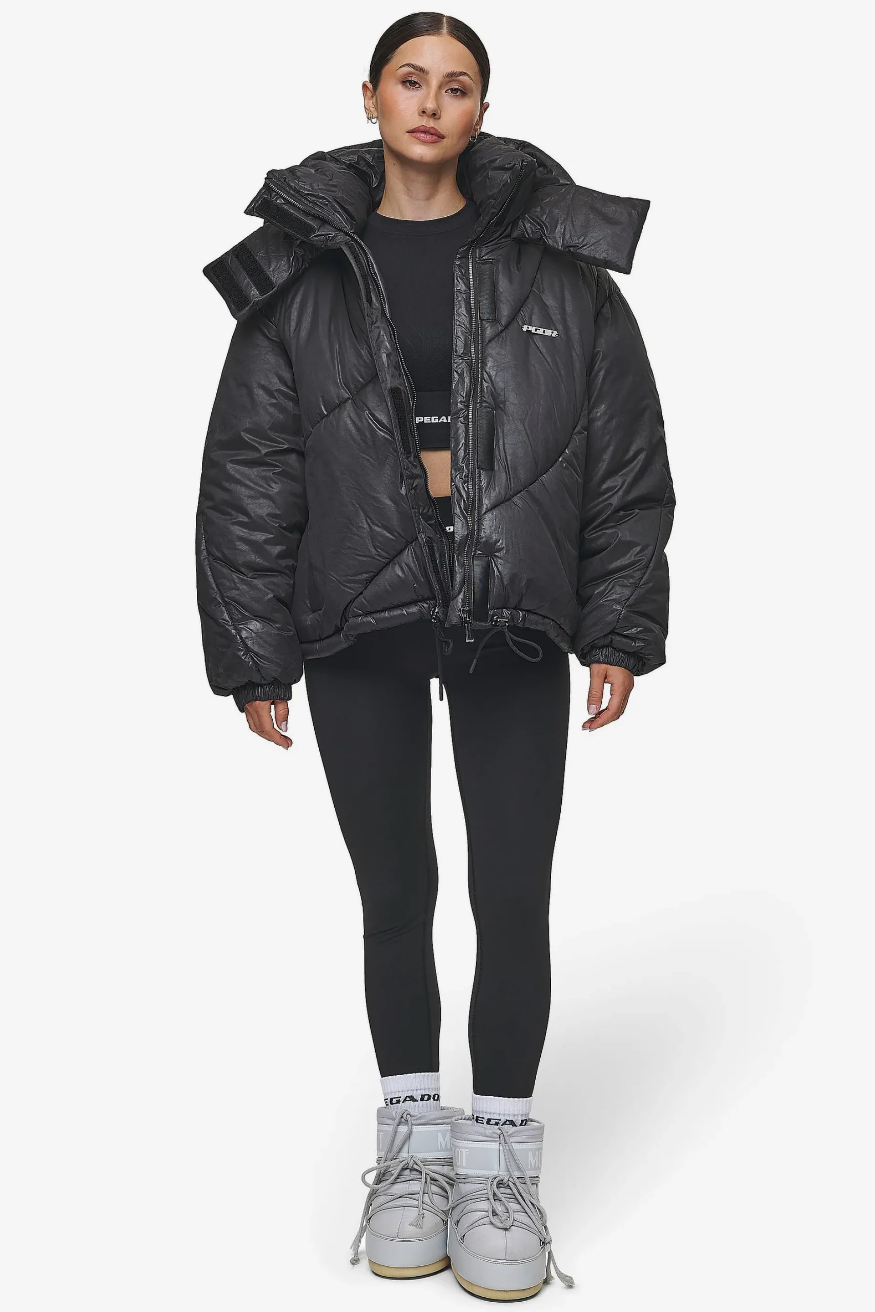 Pegador Hailey Vintage Oversized Puffer Jacket Black