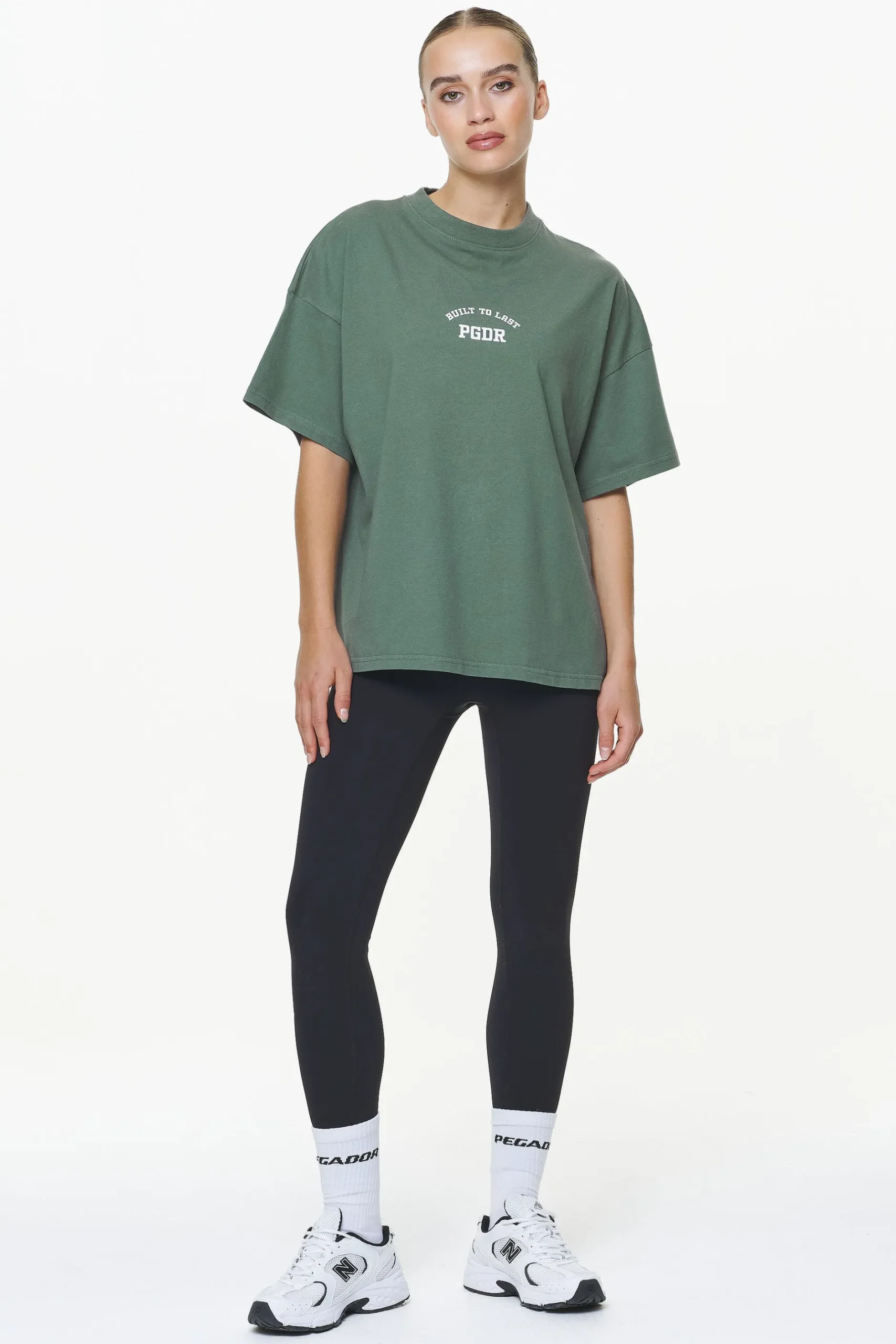 Pegador Harley Heavy Oversized Tee Vintage Washed Garden Green