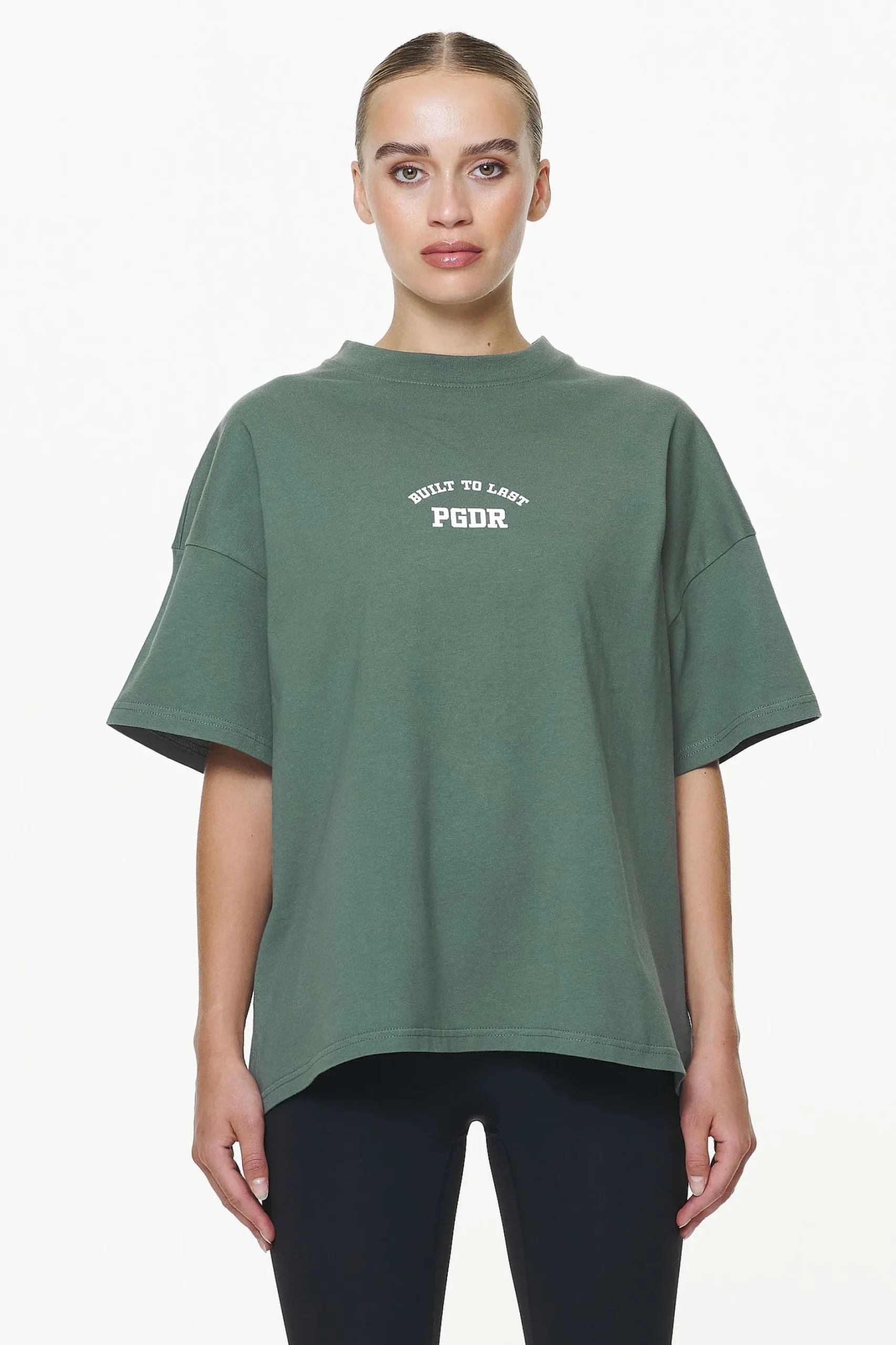 Pegador Harley Heavy Oversized Tee Vintage Washed Garden Green