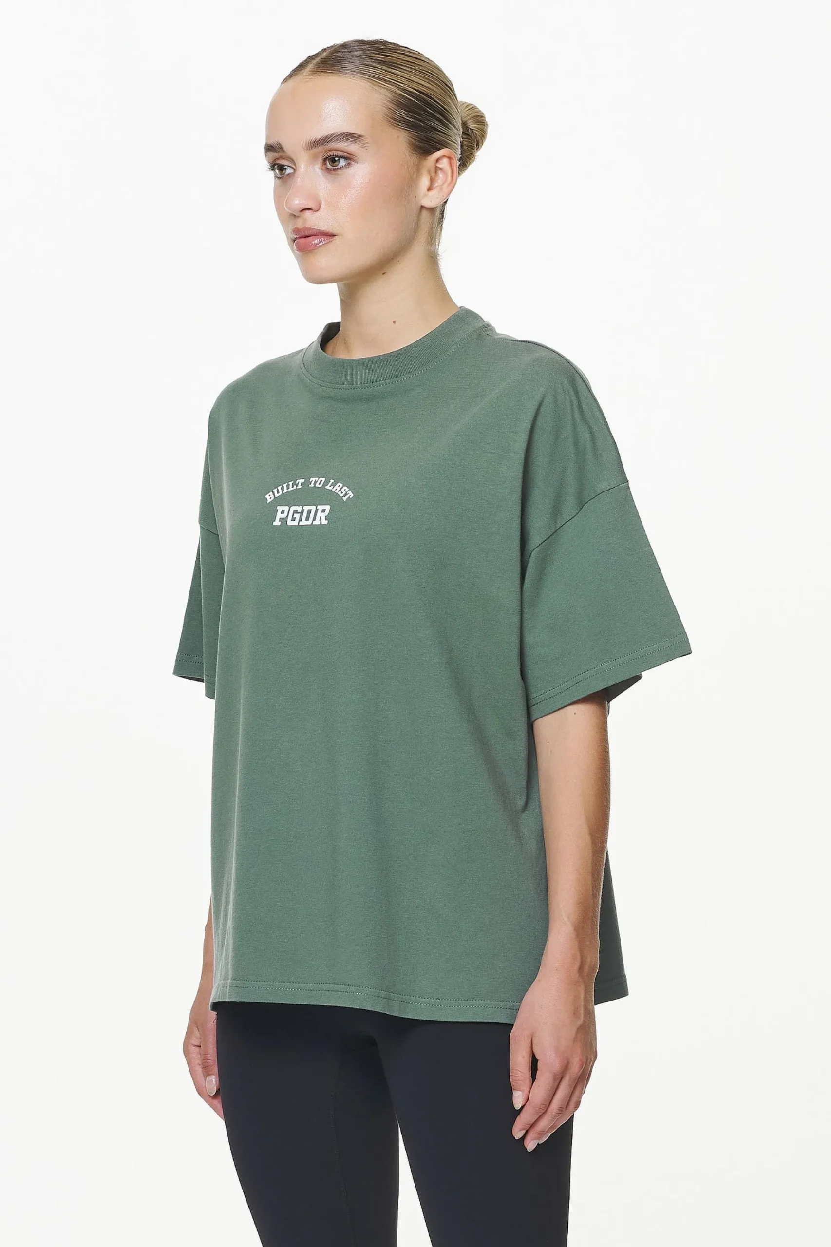 Pegador Harley Heavy Oversized Tee Vintage Washed Garden Green