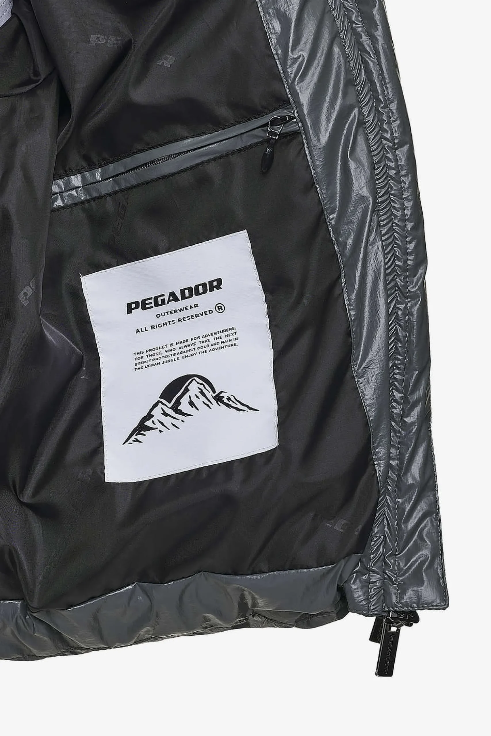 Pegador Henra Crushed Glossy Oversized Raglan Puffer Jacket