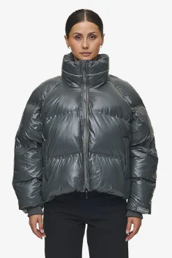 Pegador Henra Crushed Glossy Oversized Raglan Puffer Jacket