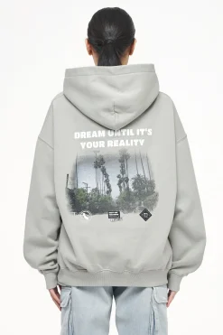 Pegador Jay Oversized Hoodie Vintage Washed Quiet Gray