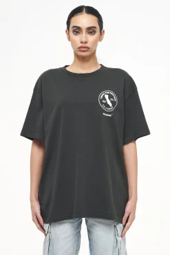 Pegador Jay Oversized Tee Vintage Washed Iron Grey