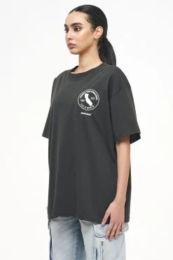 Pegador Jay Oversized Tee Vintage Washed Iron Grey
