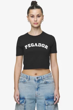 Pegador Jenna Cropped Baby Tee Black