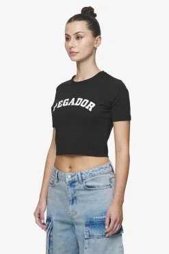 Pegador Jenna Cropped Baby Tee Black