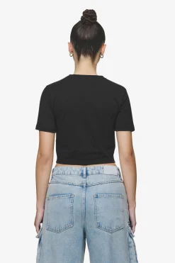 Pegador Jenna Cropped Baby Tee Black