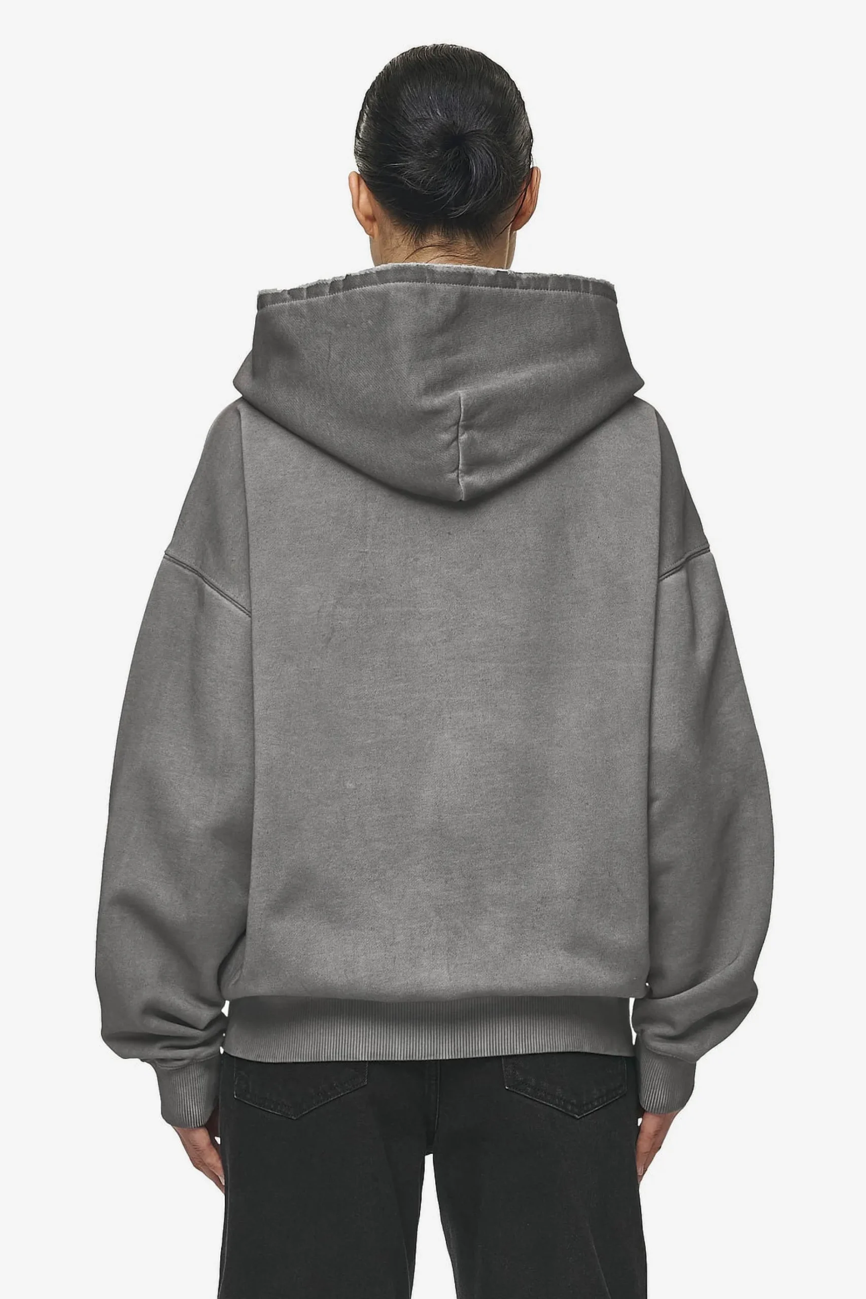Pegador Julia Oversized Sweat Jacket Oil Dyed Deep Grey