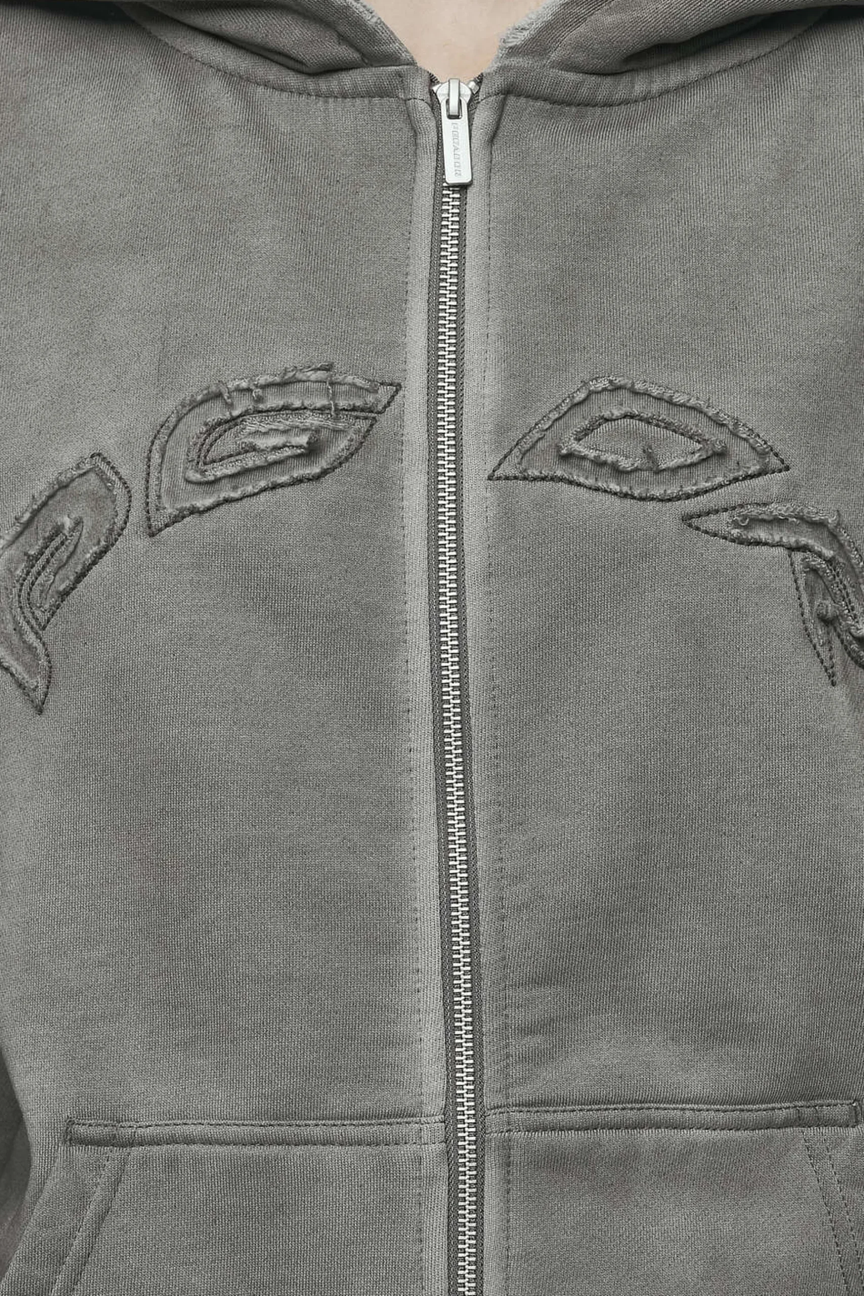 Pegador Julia Oversized Sweat Jacket Oil Dyed Deep Grey