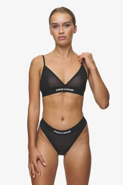 Pegador Katia Triangle Bralette Black White