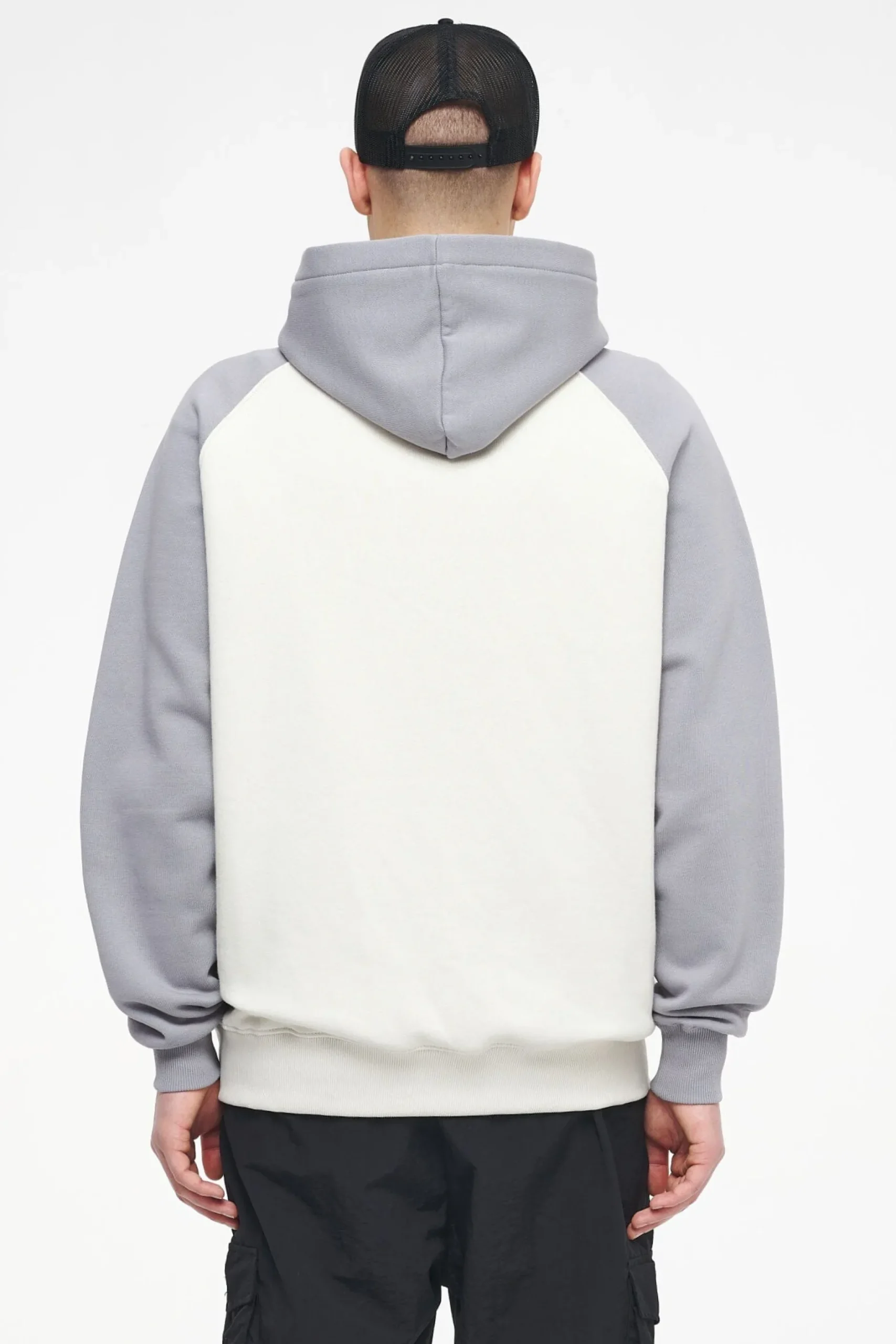 Pegador Keefer Raglan Hoodie Vintage Washed Angels Cream Dusk Grey