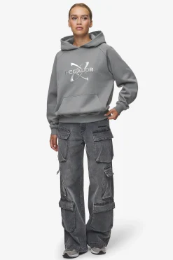 Pegador Klaria Oversized Hoodie Washed Deep Grey