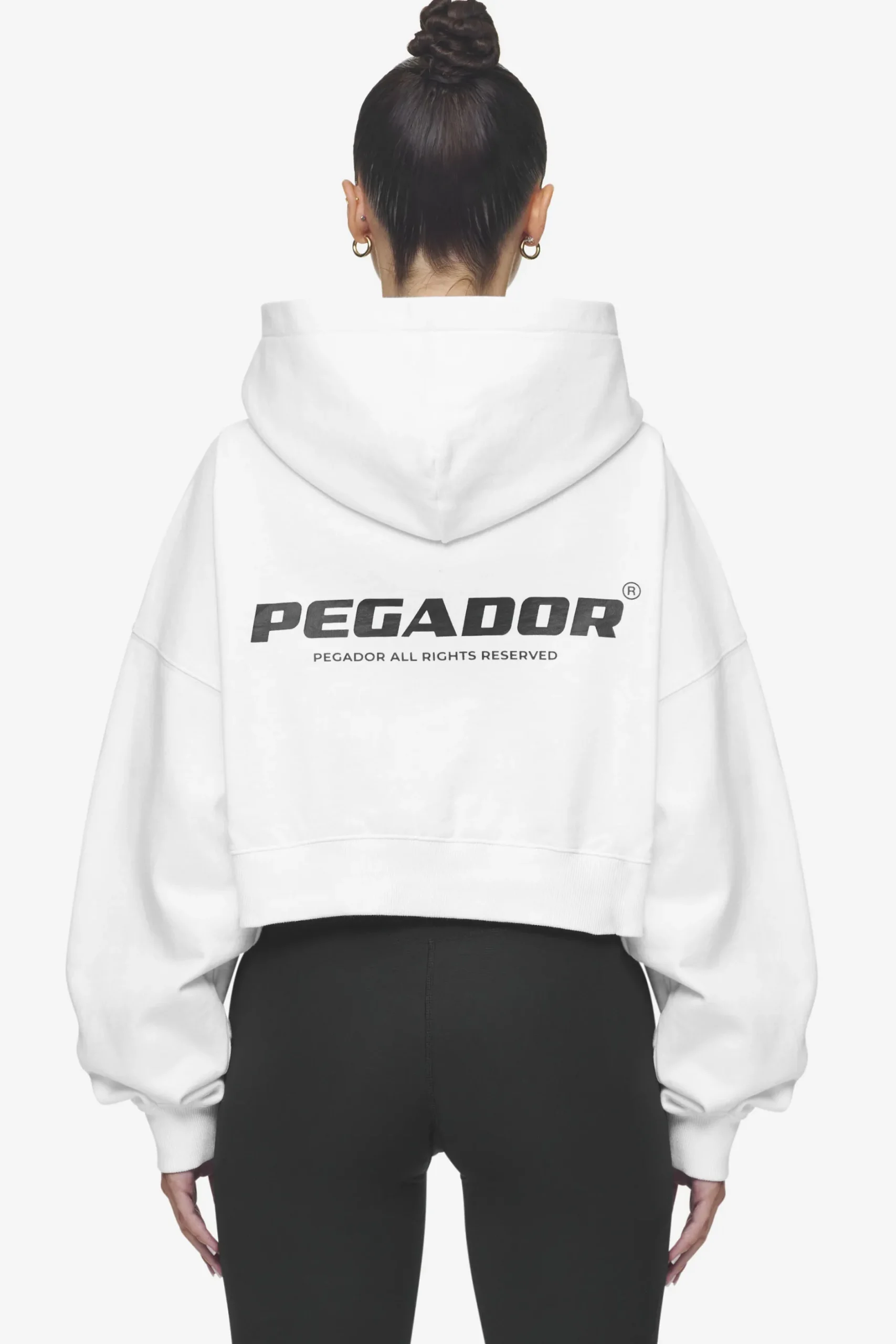 Pegador Lana Logo Cropped Sweat Jacket Black