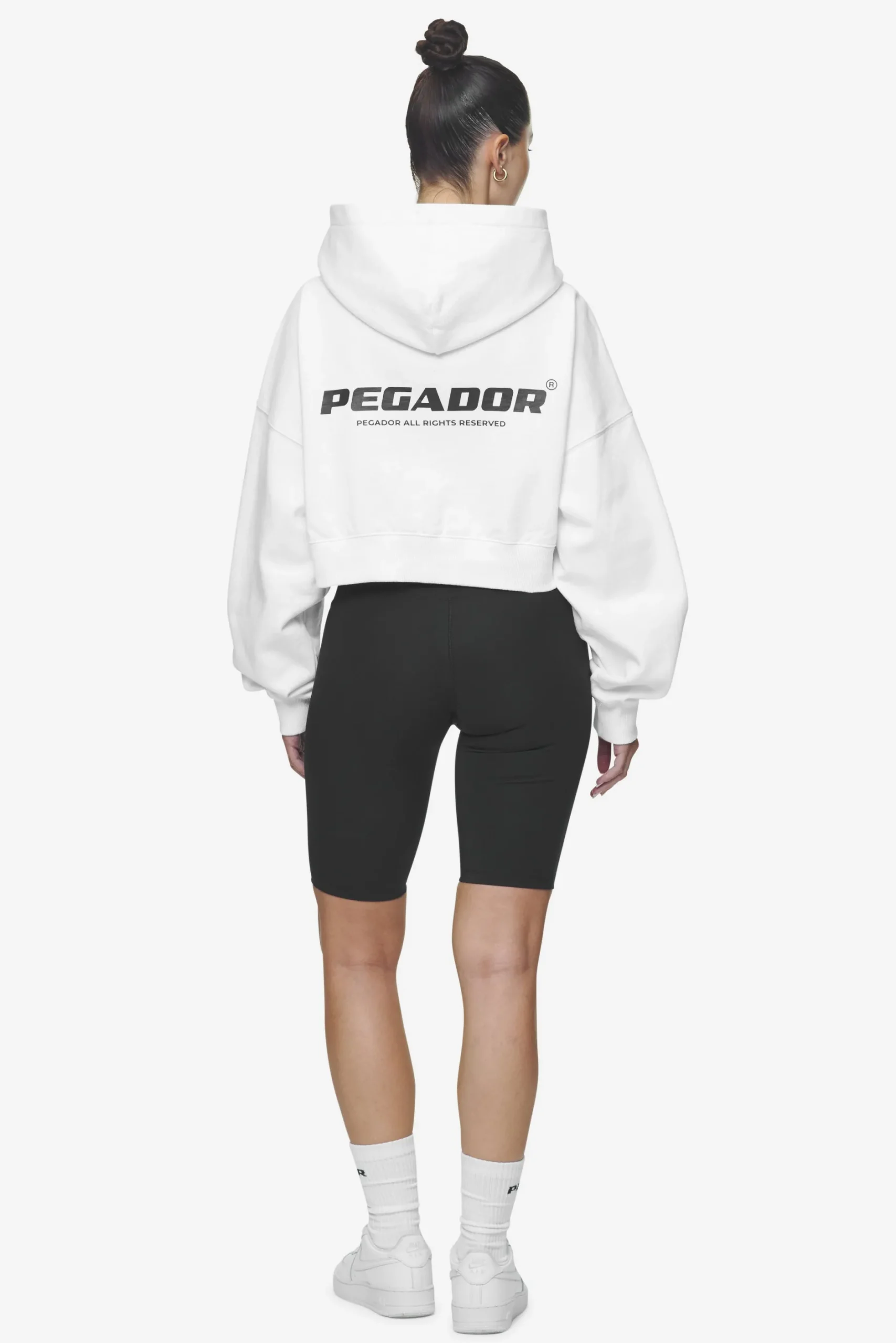 Pegador Lana Logo Cropped Sweat Jacket Black