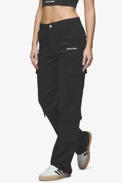 Pegador Lia Wide Cargo Pants Black