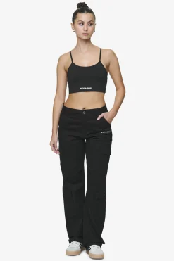 Pegador Lia Wide Cargo Pants Black