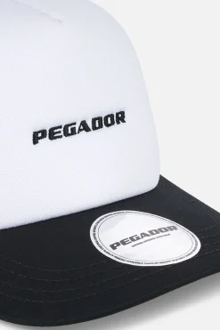 Pegador Logo Baseball Trucker Cap White Black