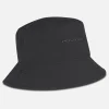 Pegador Logo Crushed Nylon Bucket Hat Black