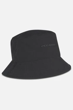 Pegador Logo Crushed Nylon Bucket Hat Black