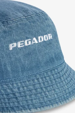 Pegador Logo Denim Bucket Hat Baby Blue