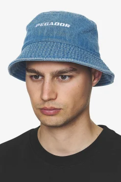Pegador Logo Denim Bucket Hat Baby Blue