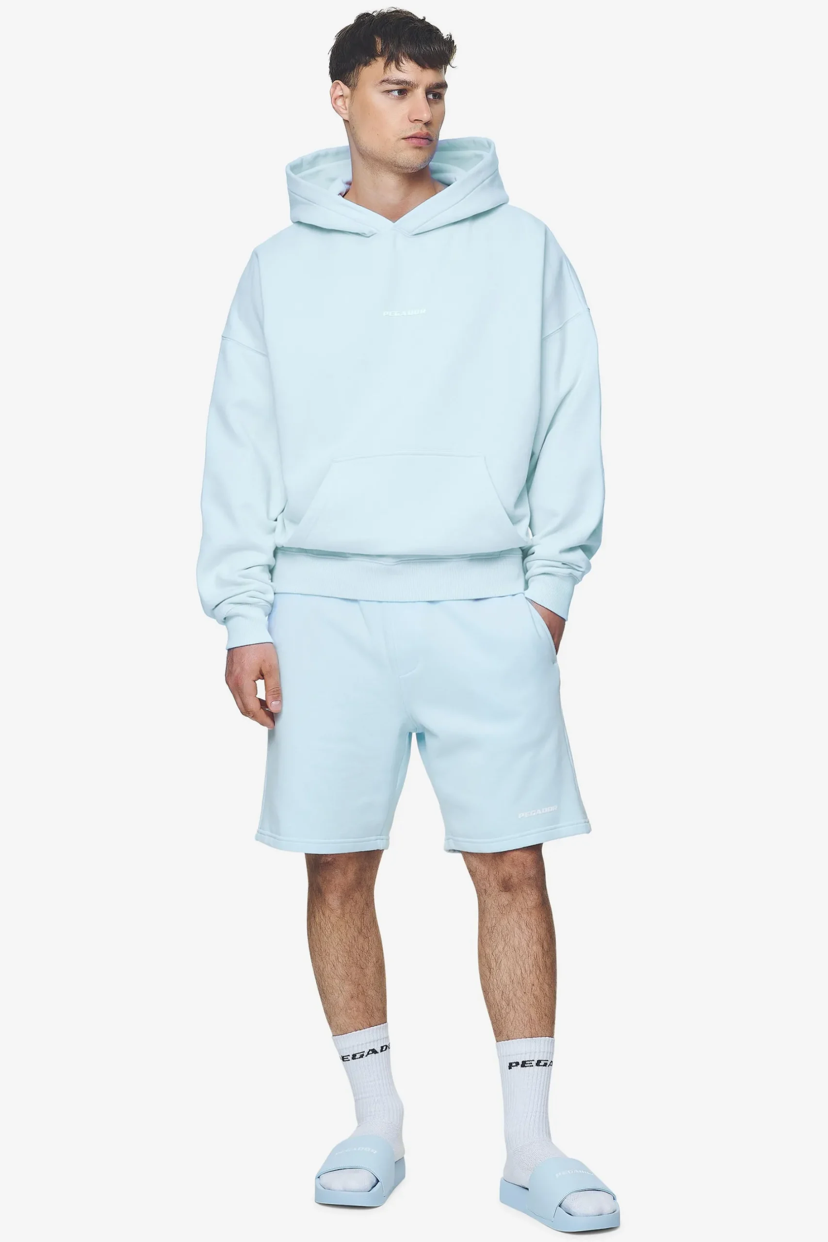 Pegador Logo Heavy Sweat Shorts White Gum