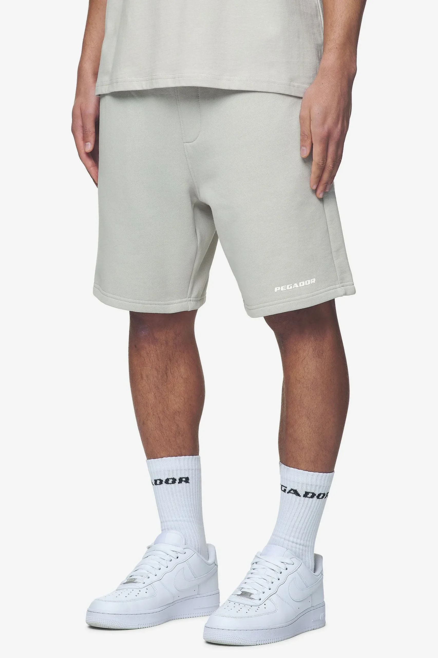 Pegador Logo Heavy Sweat Shorts White Gum