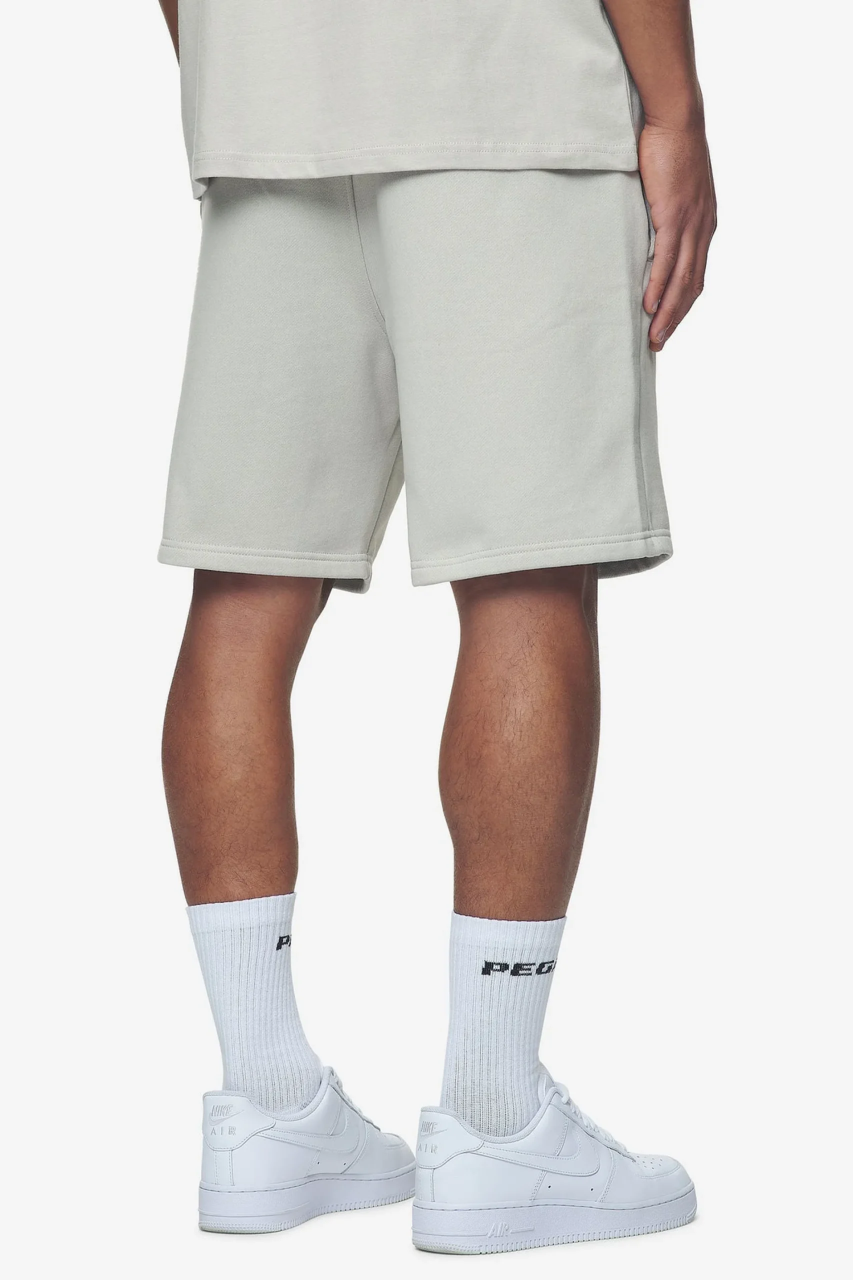 Pegador Logo Heavy Sweat Shorts White Gum