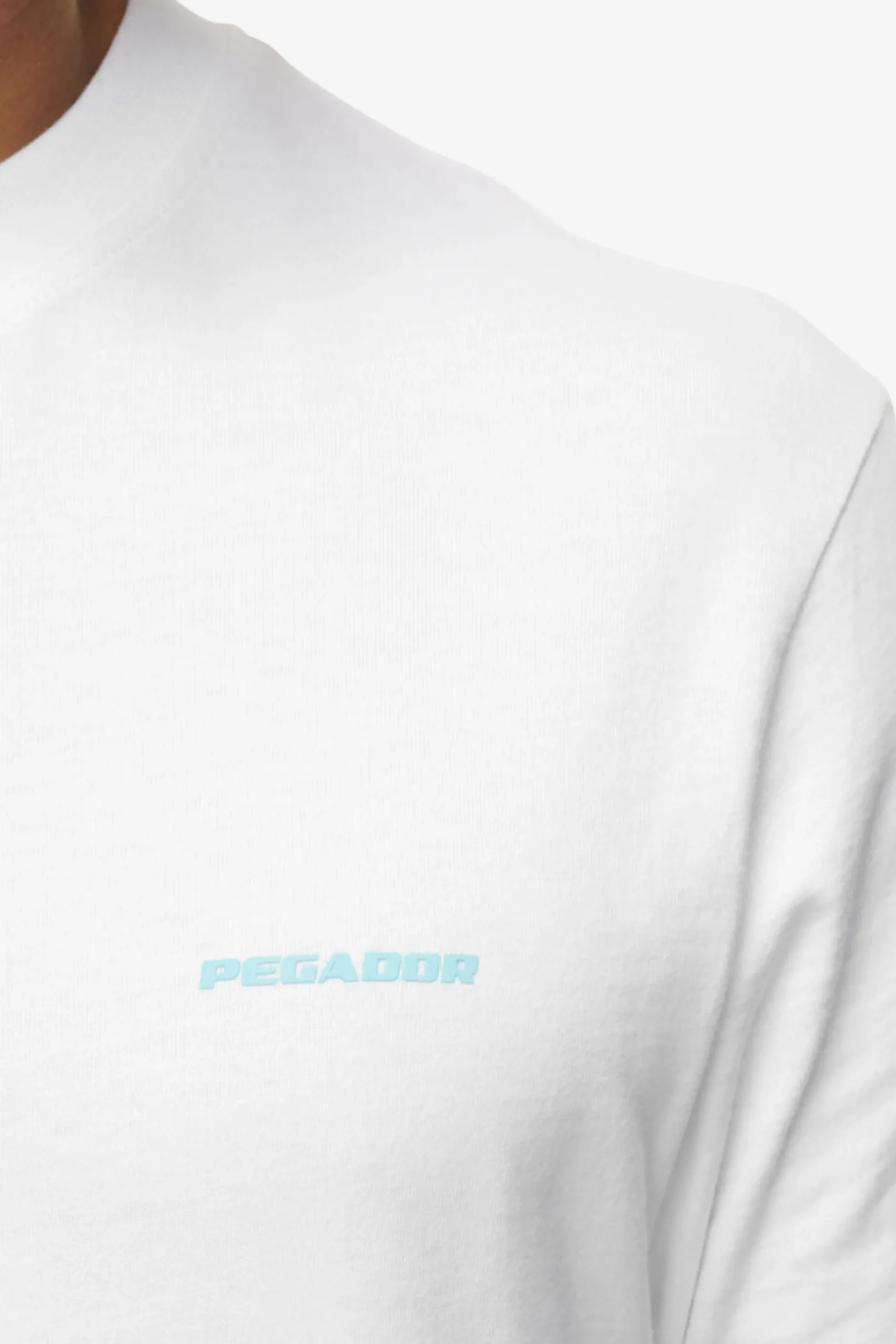 Pegador Logo Slim Tee White Sky Blue
