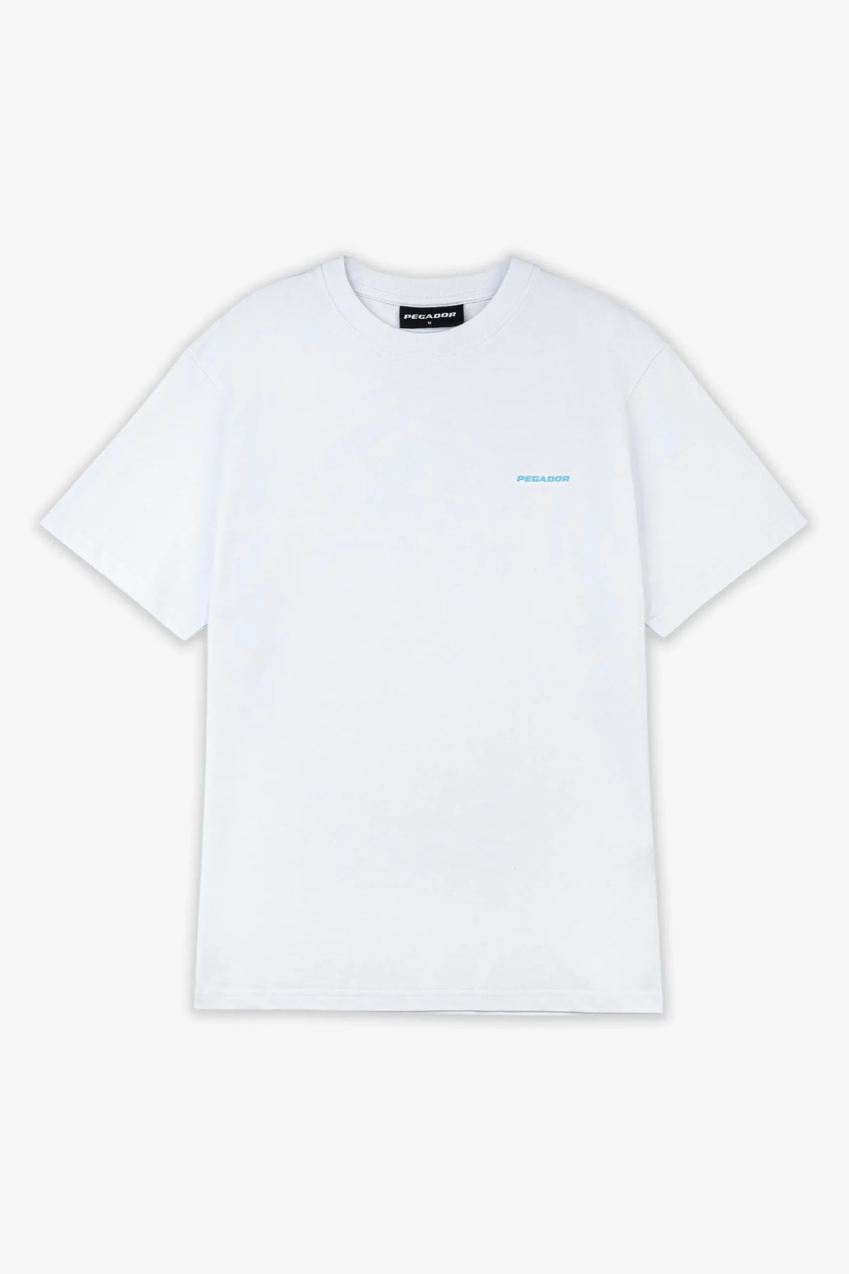 Pegador Logo Slim Tee White Sky Blue