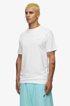 Pegador Logo Slim Tee White Sky Blue
