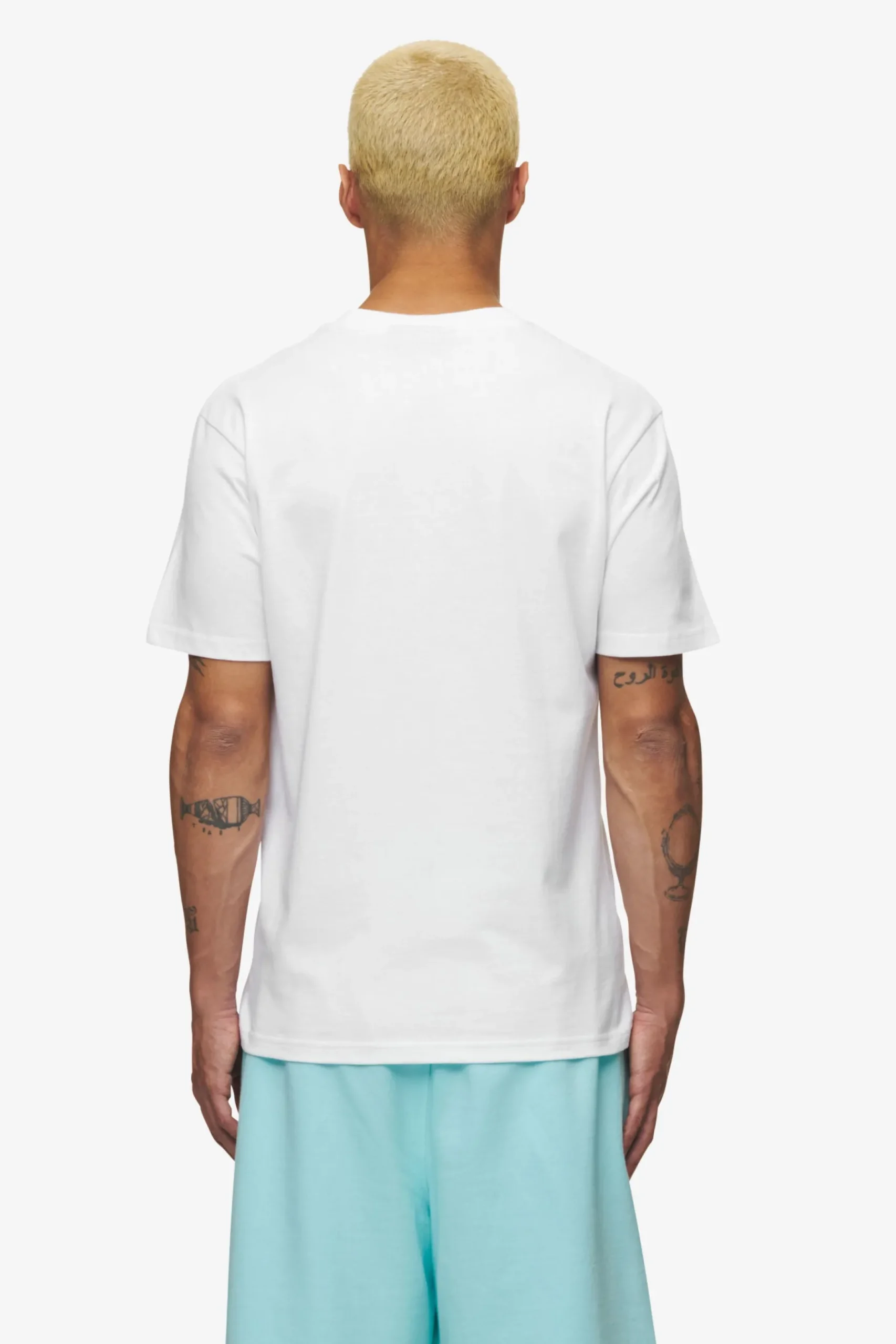 Pegador Logo Slim Tee White Sky Blue