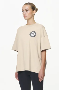 Pegador Lydney Heavy Oversized Tee Vintage Washed Fossil Taupe