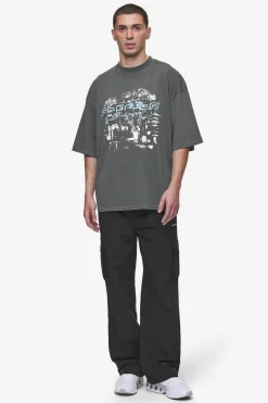 Pegador Macon Boxy Tee Washed Anthracite
