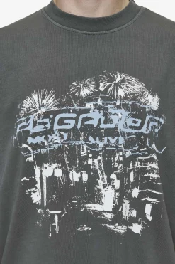 Pegador Macon Boxy Tee Washed Anthracite