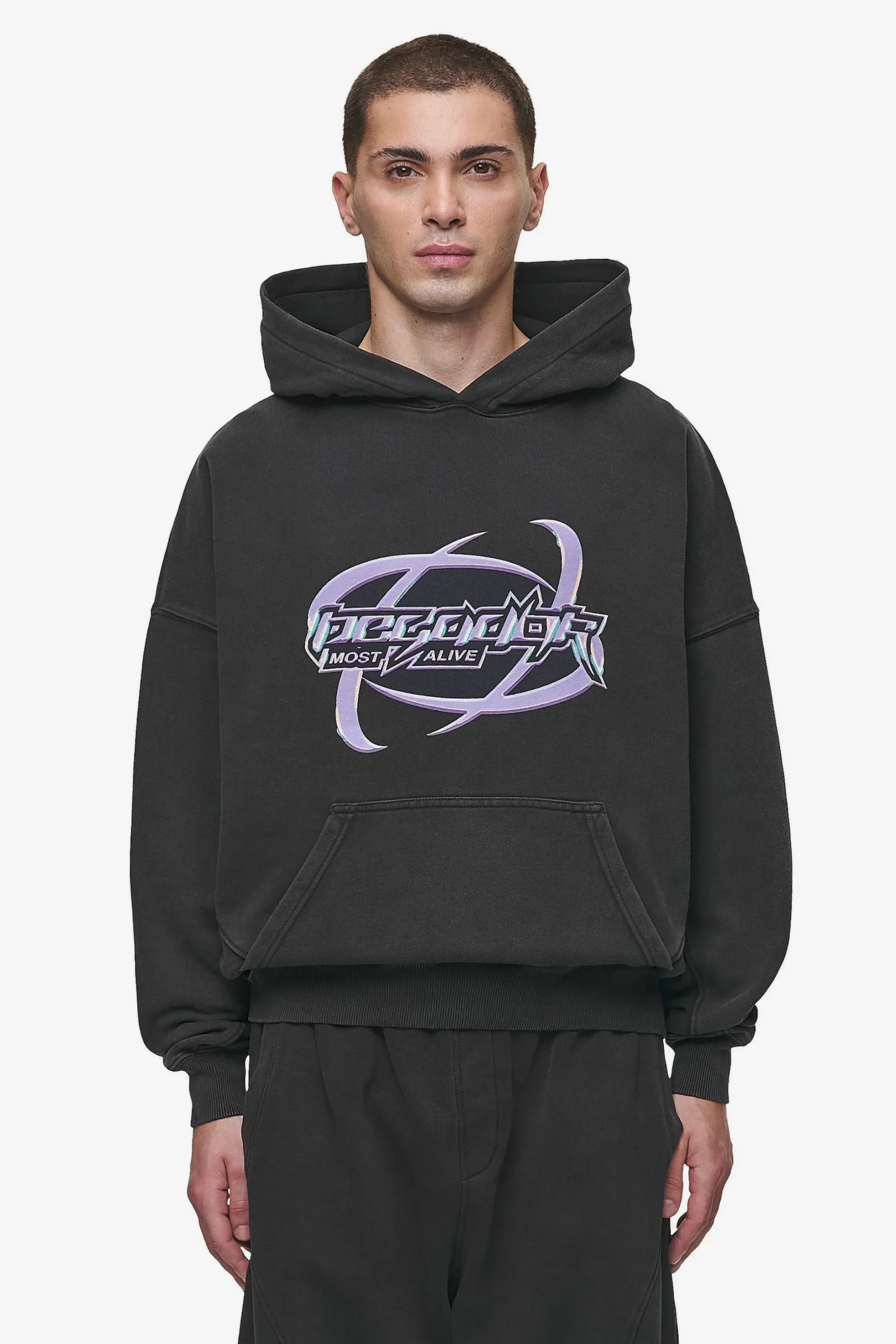 Pegador Mill Boxy Hoodie Vintage Black