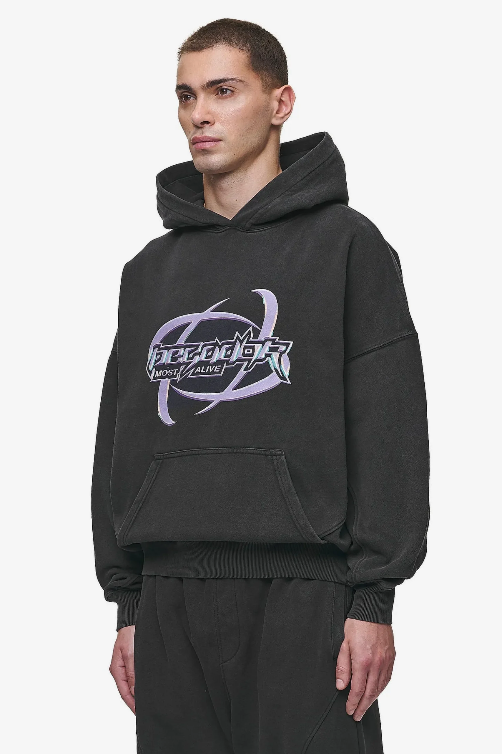 Pegador Mill Boxy Hoodie Vintage Black
