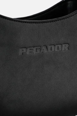 Pegador Mona Logo Faux Leather Handbag Black