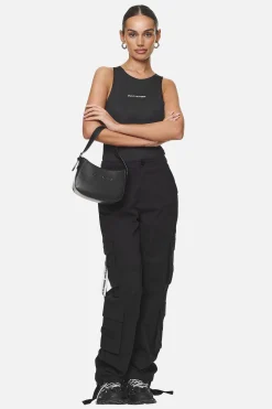 Pegador Mona Logo Faux Leather Handbag Black