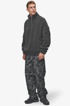 Pegador Munoz Teddy Half Zip Sweater Anthracite