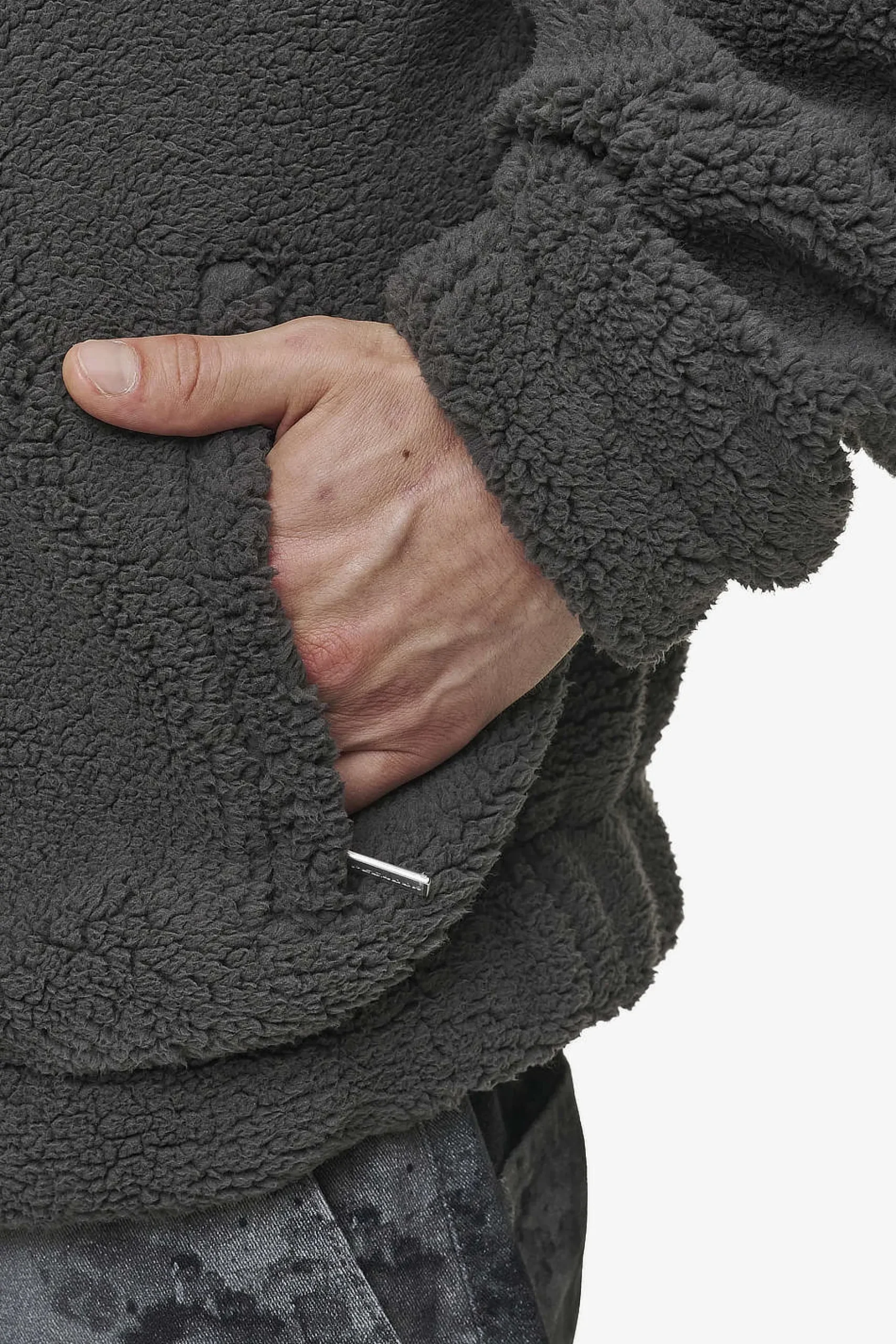 Pegador Munoz Teddy Half Zip Sweater Anthracite