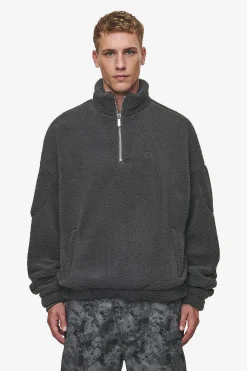 Pegador Munoz Teddy Half Zip Sweater Anthracite