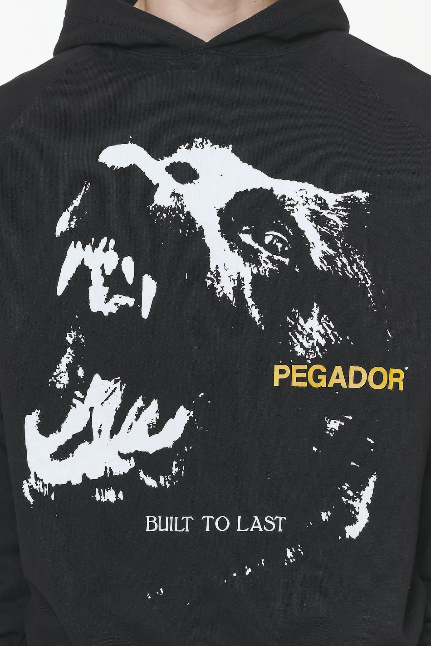 Pegador Nether Raglan Hoodie Vintage Washed Onyx Black