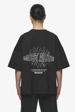 Pegador Nisa Heavy Oversized Tee Washed Black
